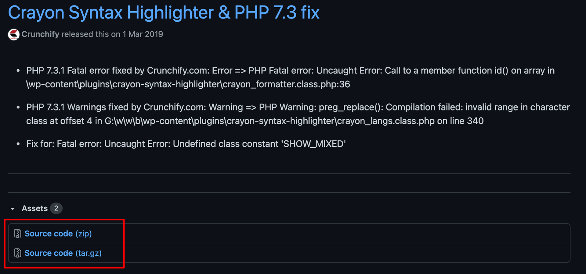 Crayon Syntax HighlighterはGitHubからダウンロードがおすすめです